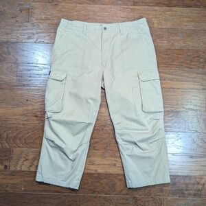 Polo Jeans Co Ralph Lauren Mens 40x30 Khaki Tan Cotton Cargo Pants RN41381
